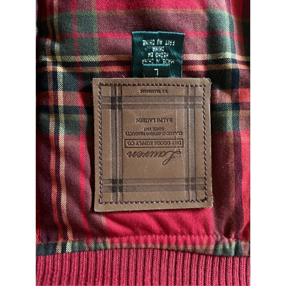 Lauren Dry Goods Supply Co Ralph Lauren Red Fishing/Hunting Puffer Vest New L - Picture 8 of 11